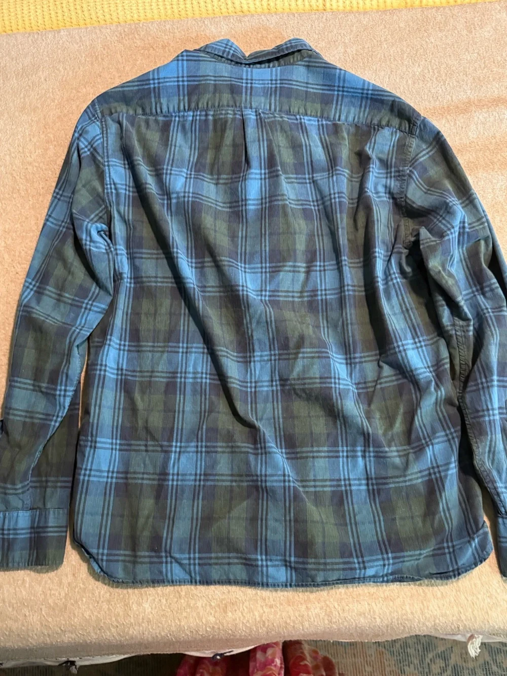 J.Crew Slim Fit Blue Green Plaid Button Down Shirt Large